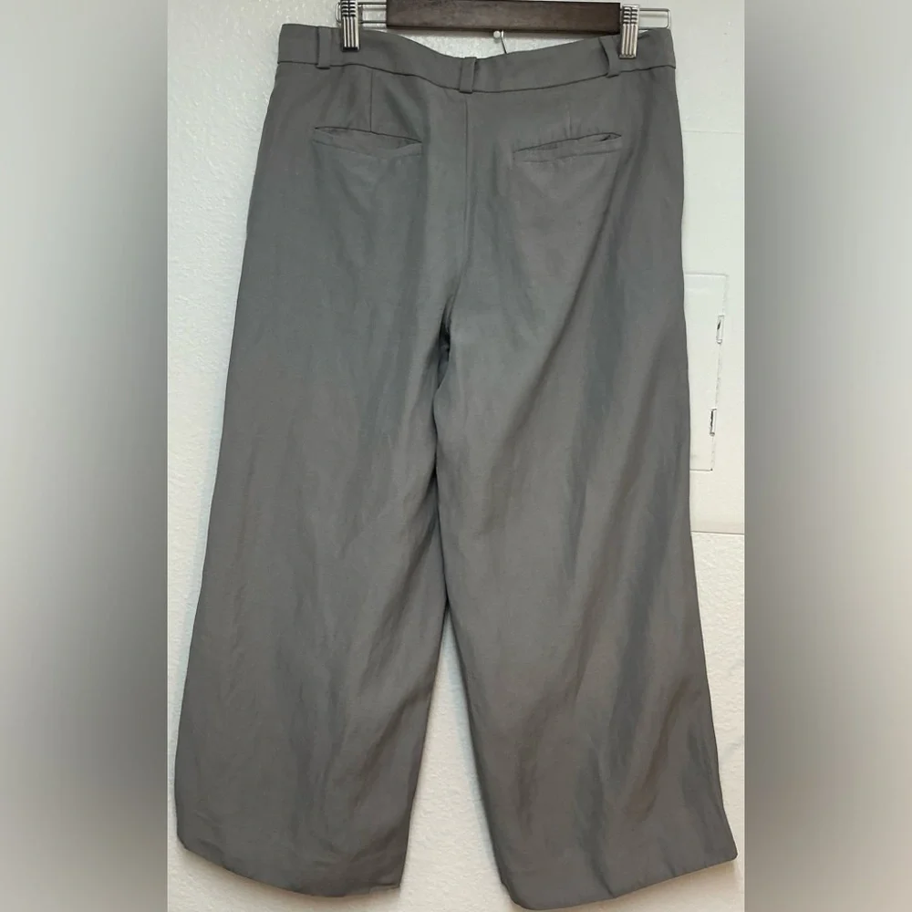 Banana Republic Heritage Collection Viscose Linen Wide-Leg Gray Pants Size 6